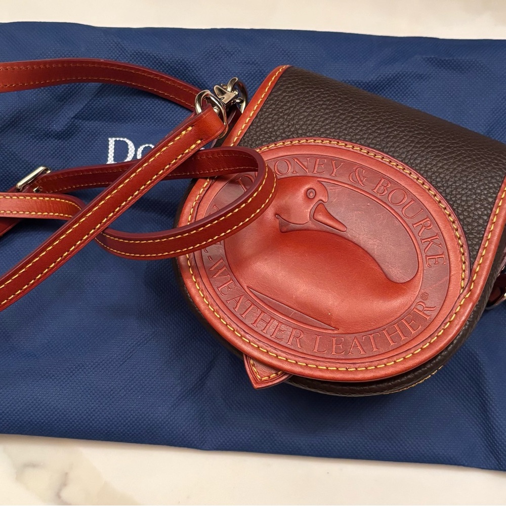 Dooney & Bourke Brown and Red Leather Bag